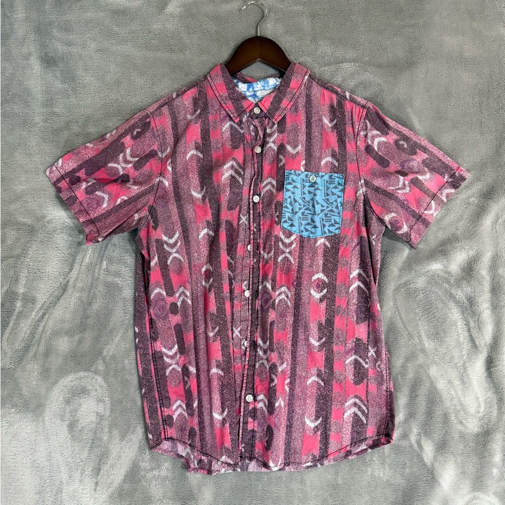 Stylish Pink Patterned Men's Shirt